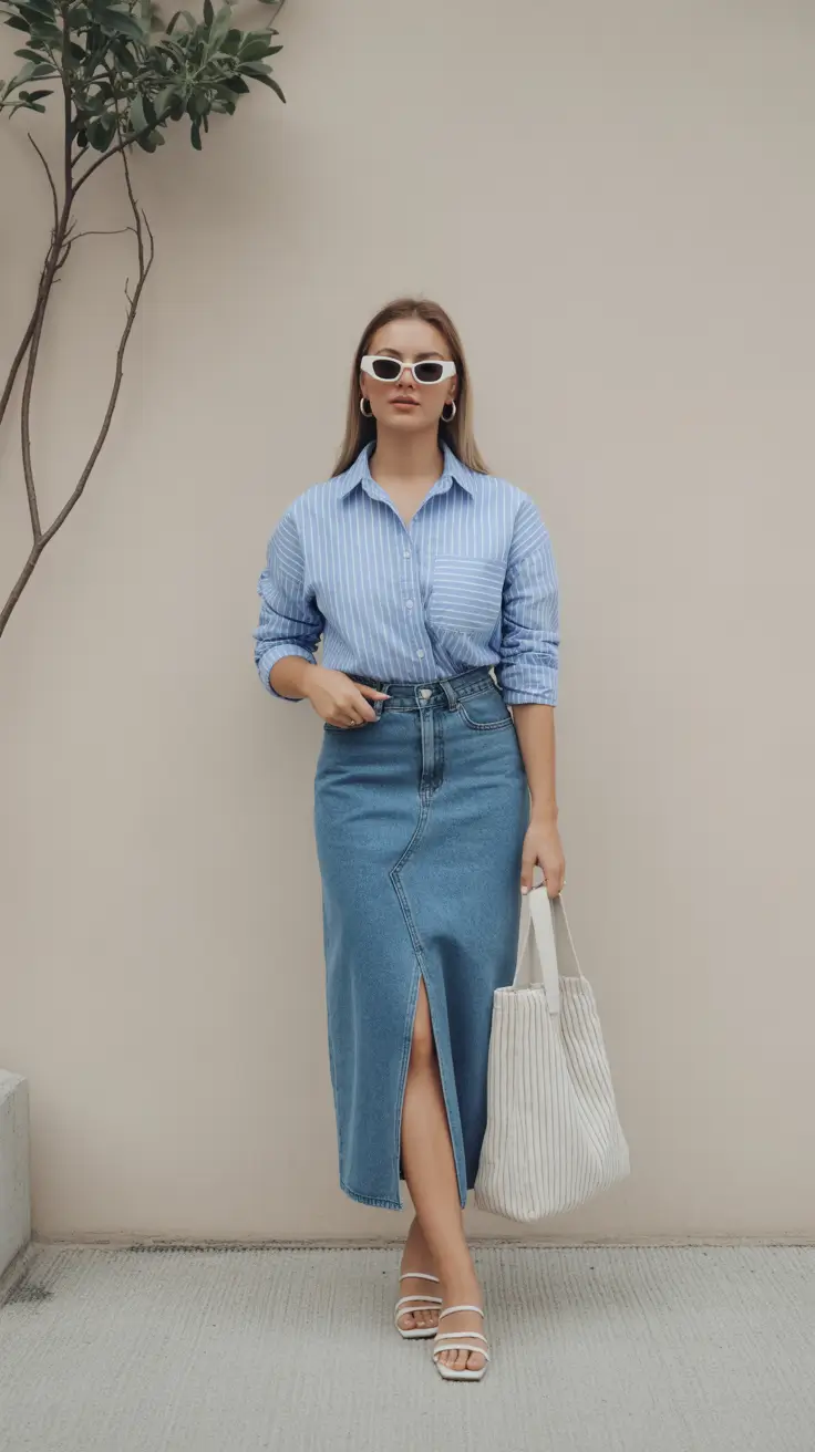 jeans outfits Effortless Blue Denim with a Polished Twist