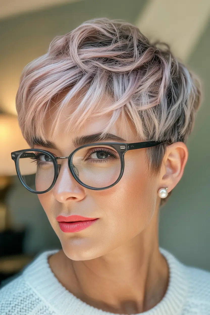 short hairstyles Rosy Textured Pixie