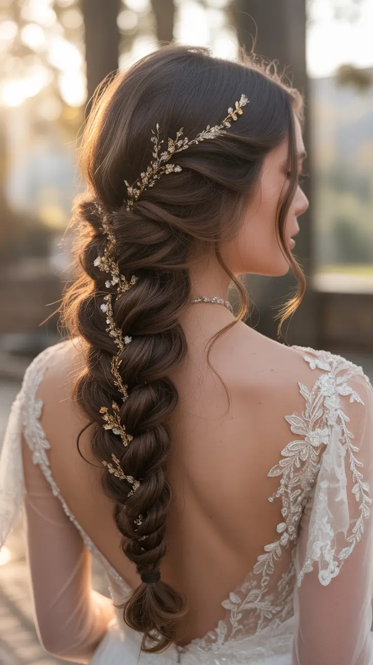 wedding hairstyle Romantic Braided Length