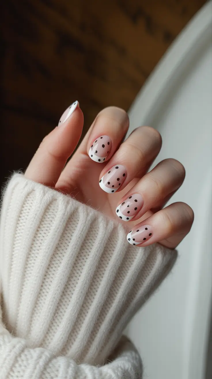 cute nails Soft polka dots for cozy everyday charm
