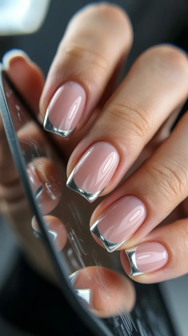 nails desig Modern Micro French Tips