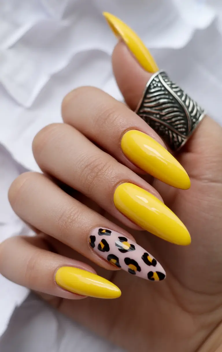 nails inspo Sunlit Yellow With a Wild Twist