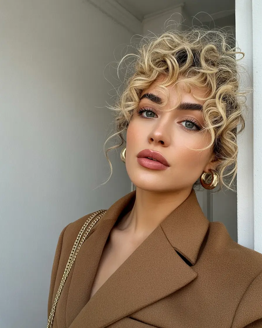 haircuts inspo Curly Fringe With Lived-In Volume