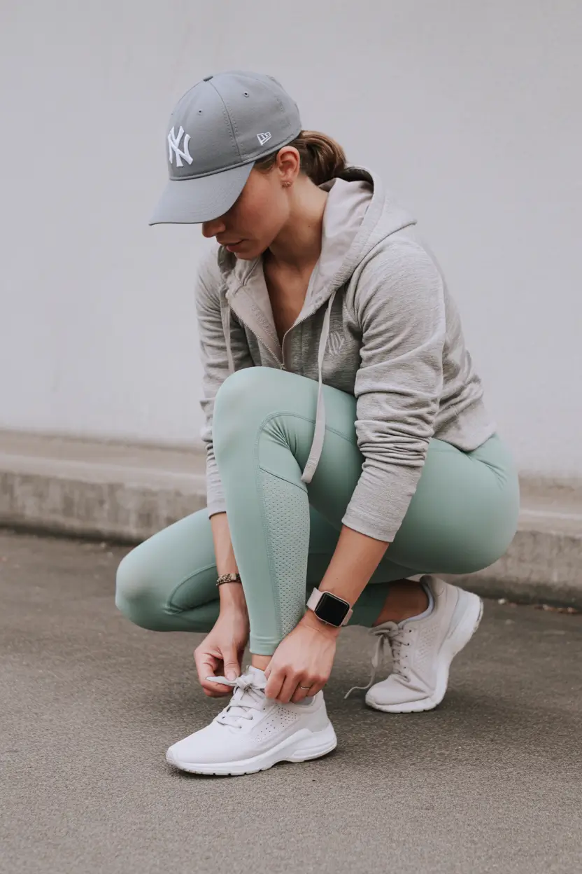 Spring workout outfits Soft Green Sets for Calm Grounded Energy