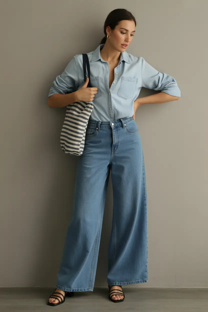 Every Day Spring Outfits Denim-on-Denim Done the Spring Way