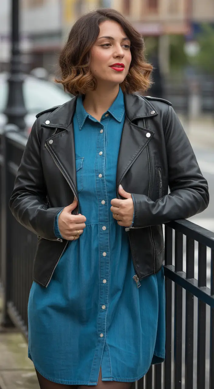 Every Day Spring Outfits Denim Dress Urban Edge