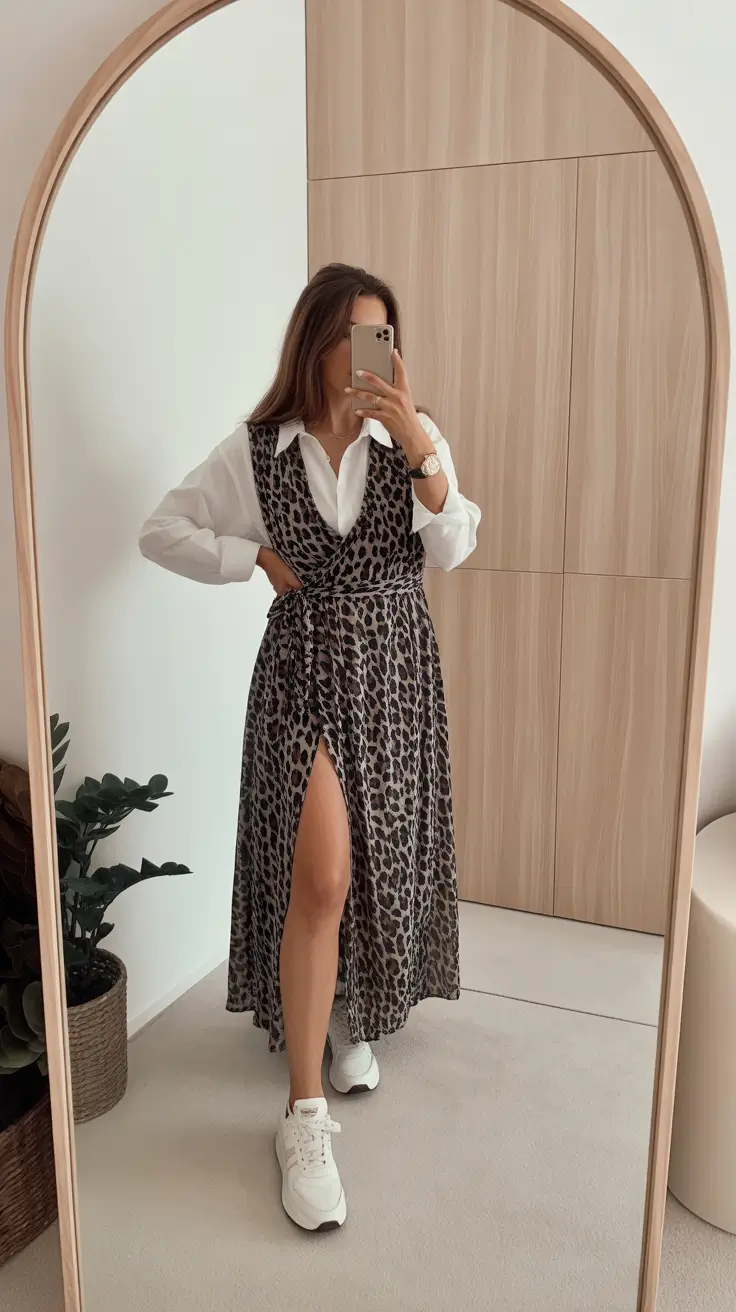 midsize spring outfits Animal Print With an Easy Everyday Twist