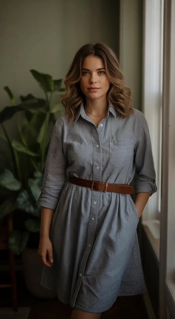 midsize spring outfits Effortless Shirt Dresses for Real Life Spring