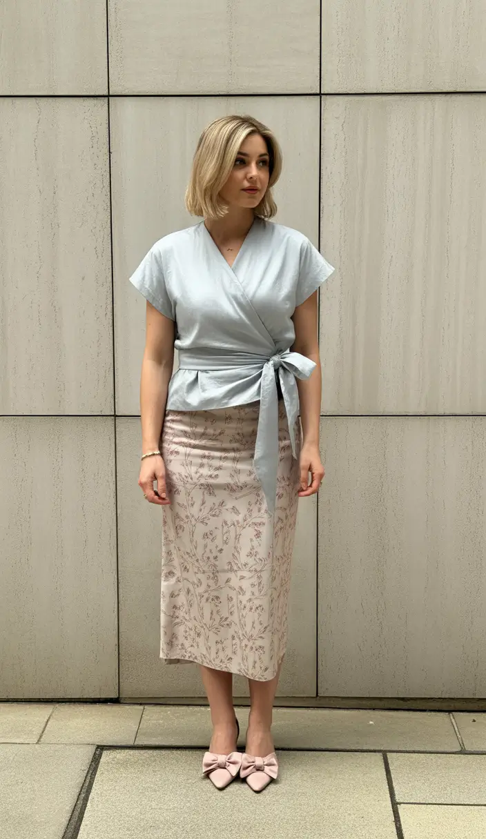 modest spring outfits Soft Wrap Silhouettes That Feel Feminine Without Fuss