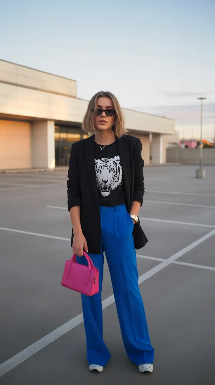 spring fashion outfits Graphic Casual With Unexpected Color Energy