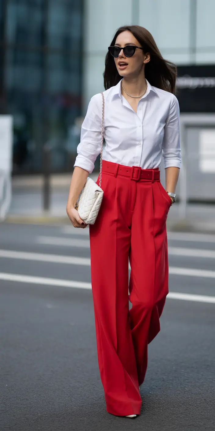spring fashion outfits Clean White and Red Power Balance