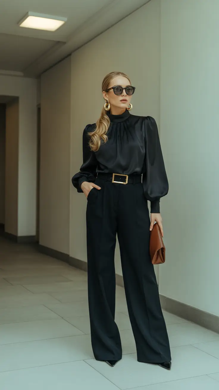 spring outfits 2026 trends Black Minimalism That Feels Like a Decision