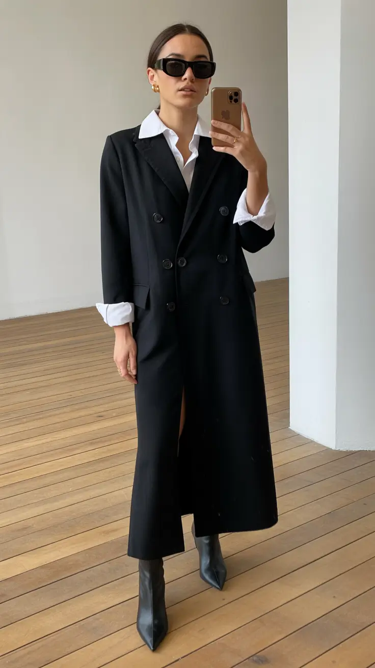 spring outfits 2026 trends Architectural Black With Everyday Authority