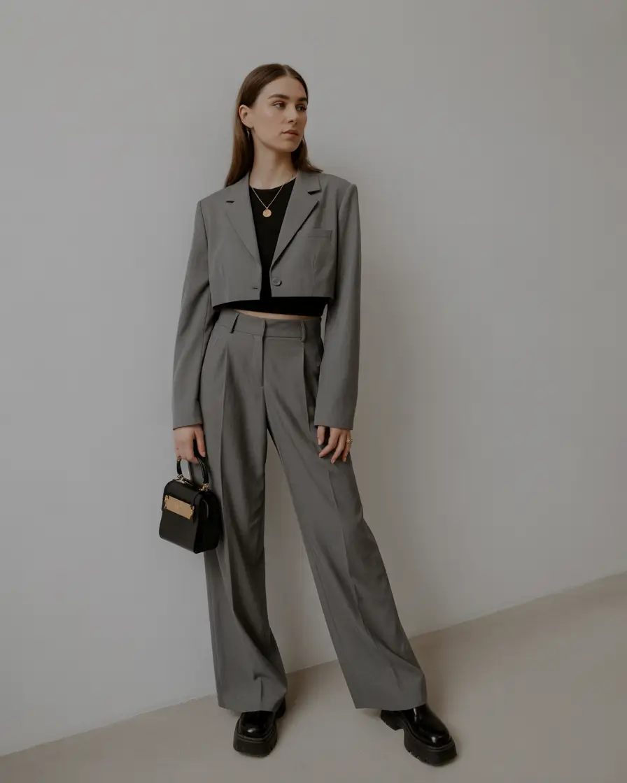 spring outfits 2026 trends Cropped Proportions and Modern Balance