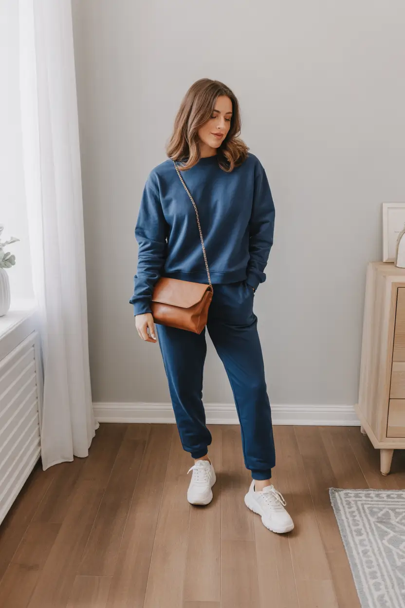 spring sport outfits for women Relaxed Blue Loungewear That Works Beyond Home