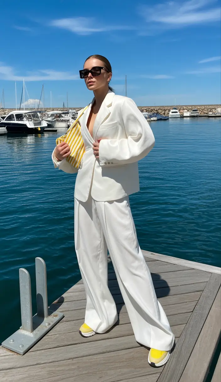 italy outfits spring Tailored Whites by the Marina