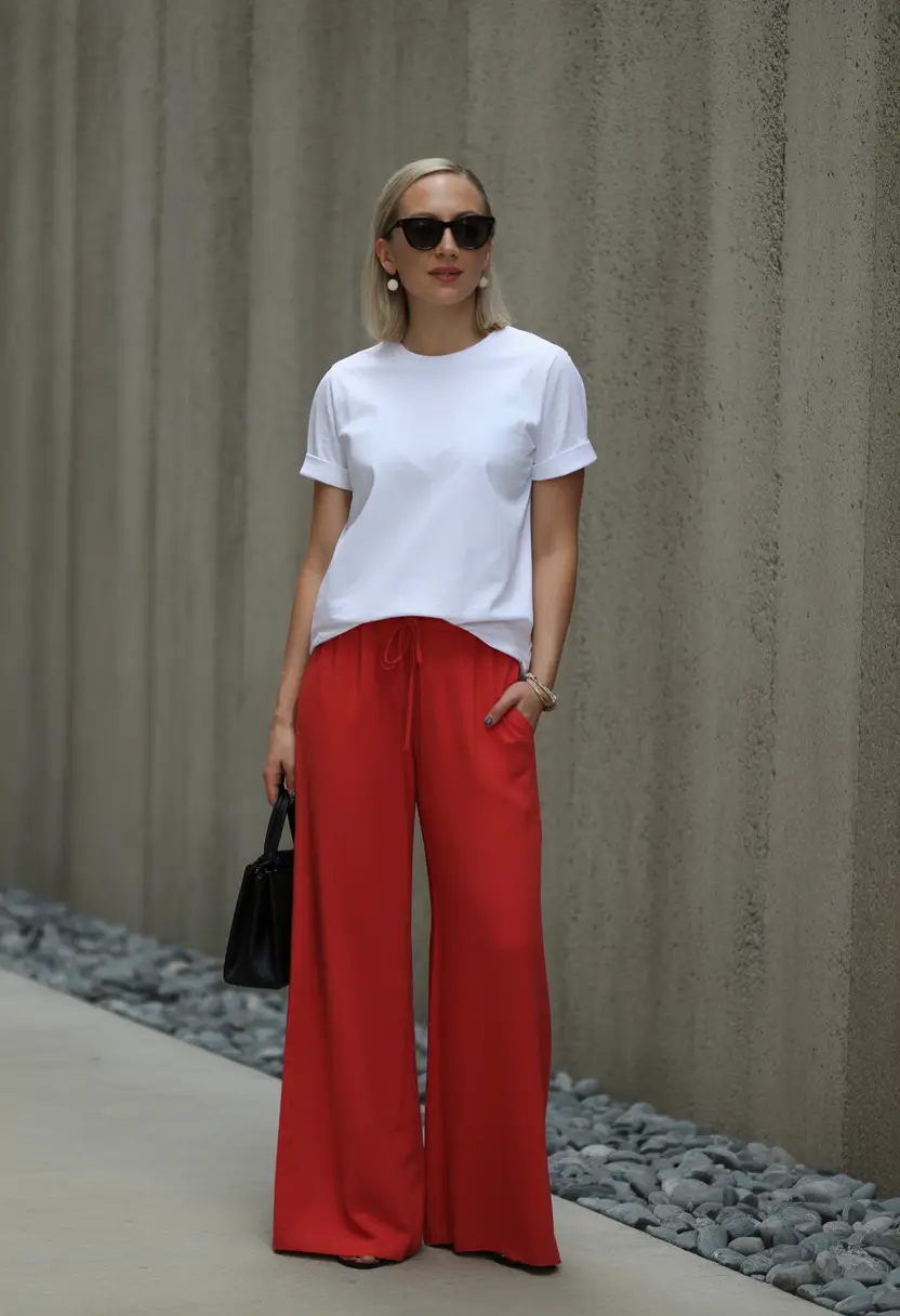 italy outfits spring Bold Color as a Statement of Ease