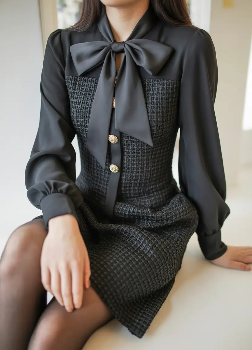 Spring formal outfits Structured Chic With a Playful Bow Detail