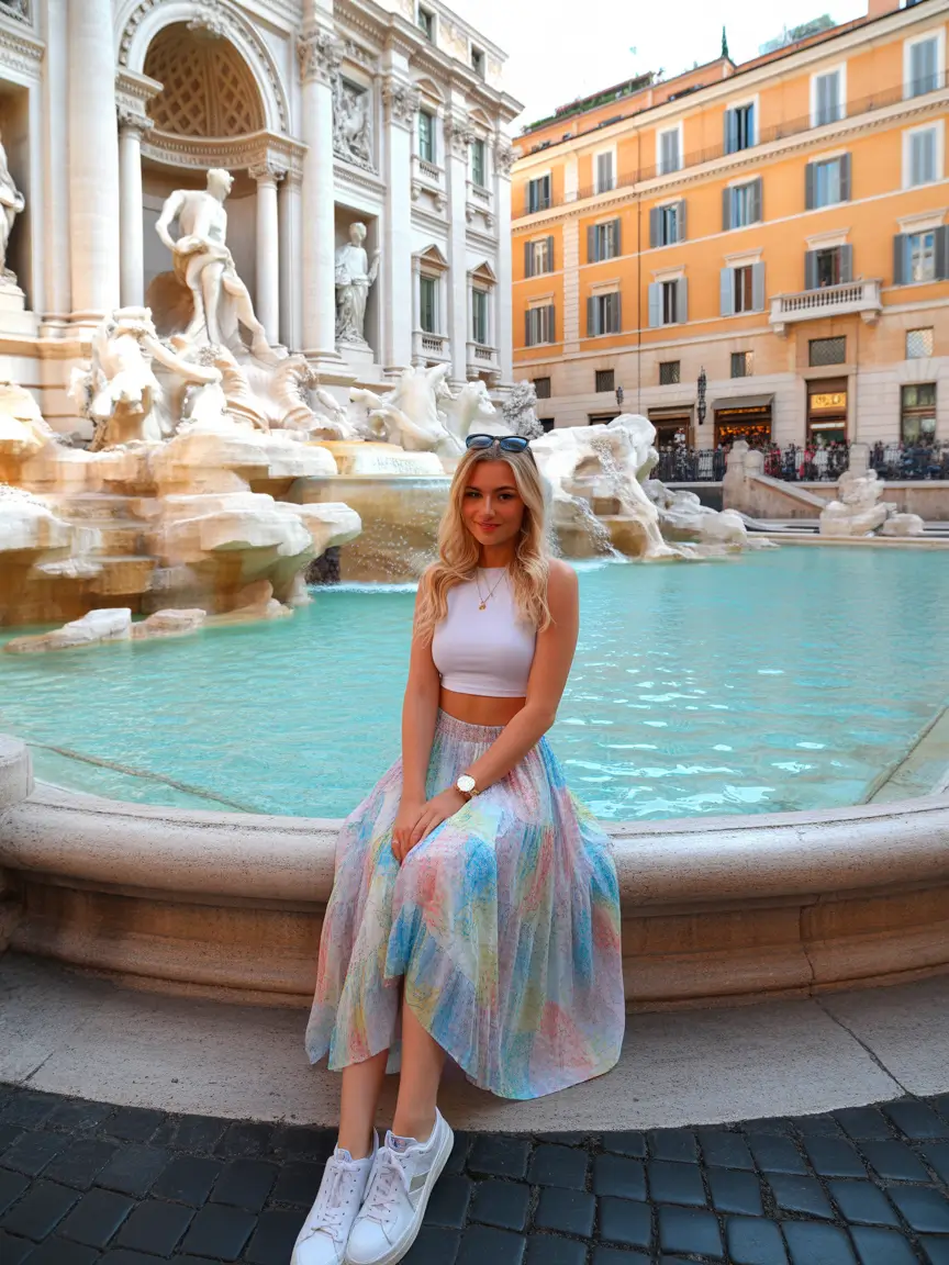 sneakers spring outfit Soft Skirts with Travel-Ready Ease