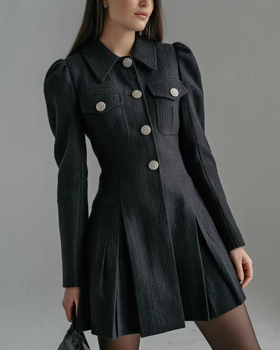 old money spring outfits Classic Black with a Sculpted Silhouette