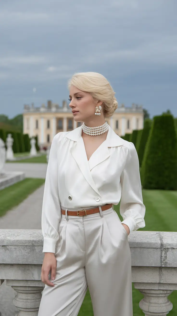 old money spring outfits Estate Whites with Heritage Elegance