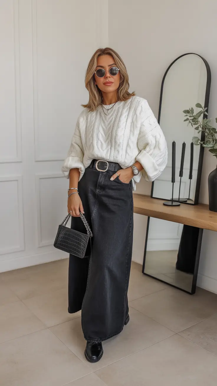 Spring Capsule Wardrobe Soft Knit Meets Structured Denim