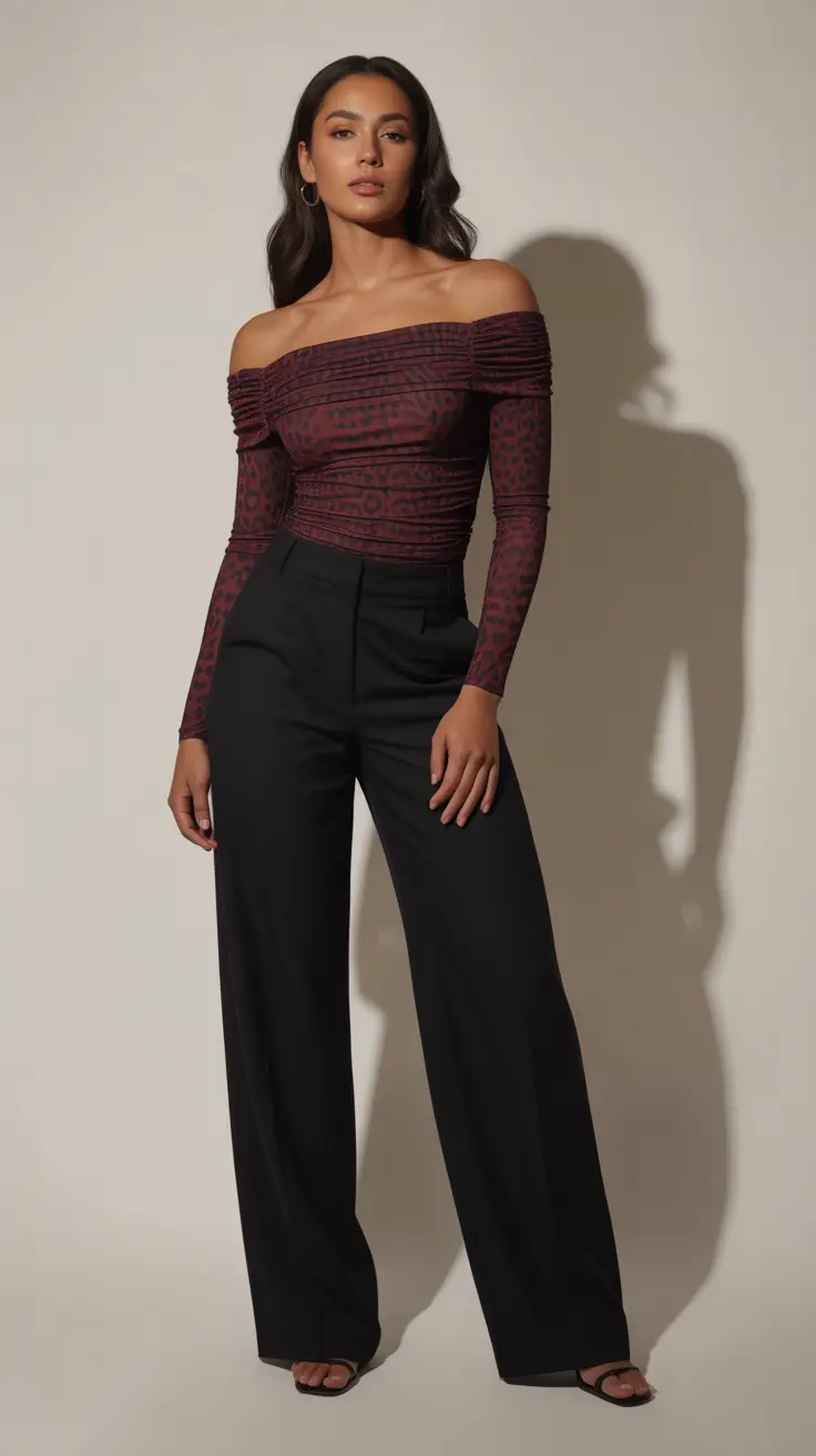 spring going out outfits Off-Shoulder Drama with Quiet Power