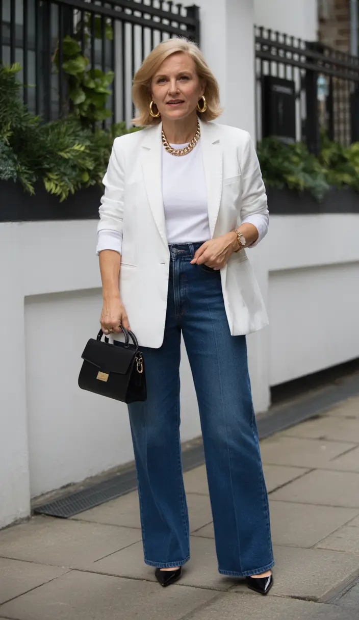 Spring Office Outfits Modern Denim Confidence for Any Age