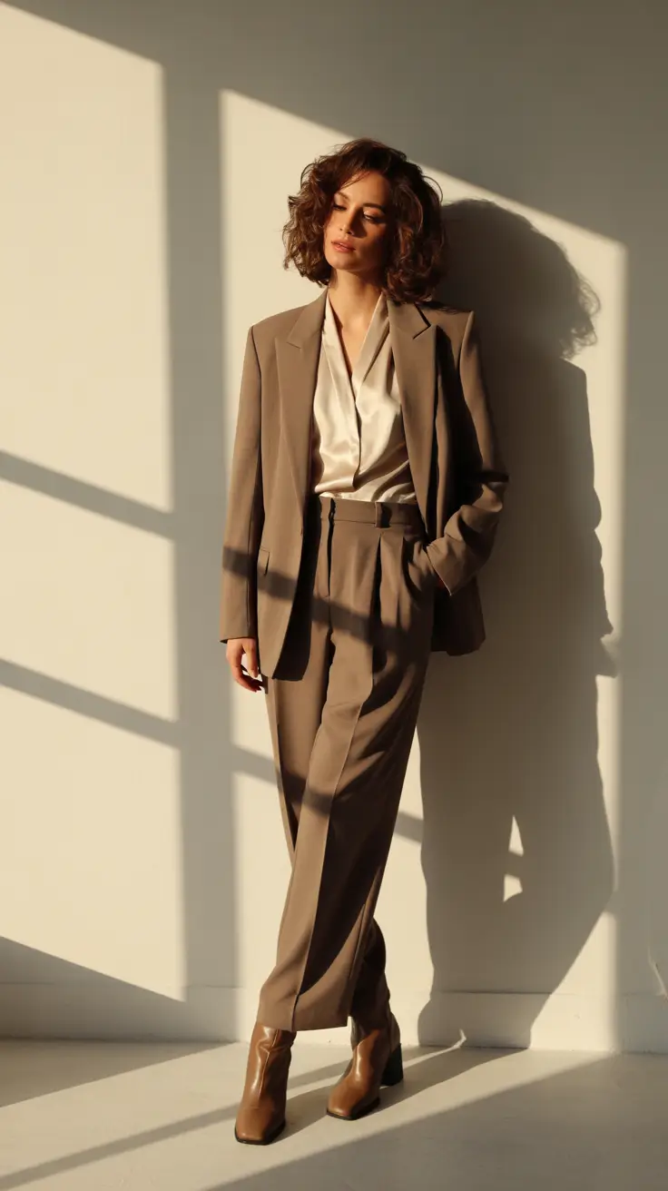 Spring Office Outfits Warm Minimalism With a Tailored Edge