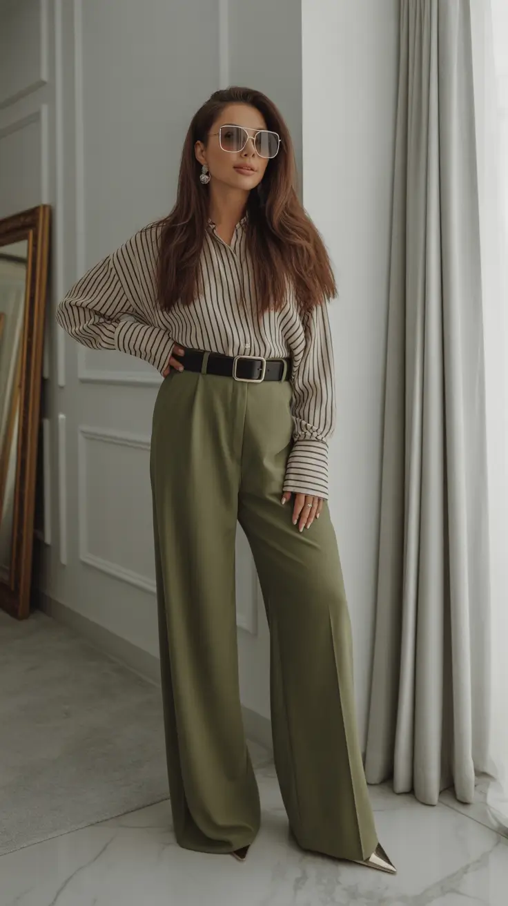 Spring Outfits for Women Over 30 Modern Green Look