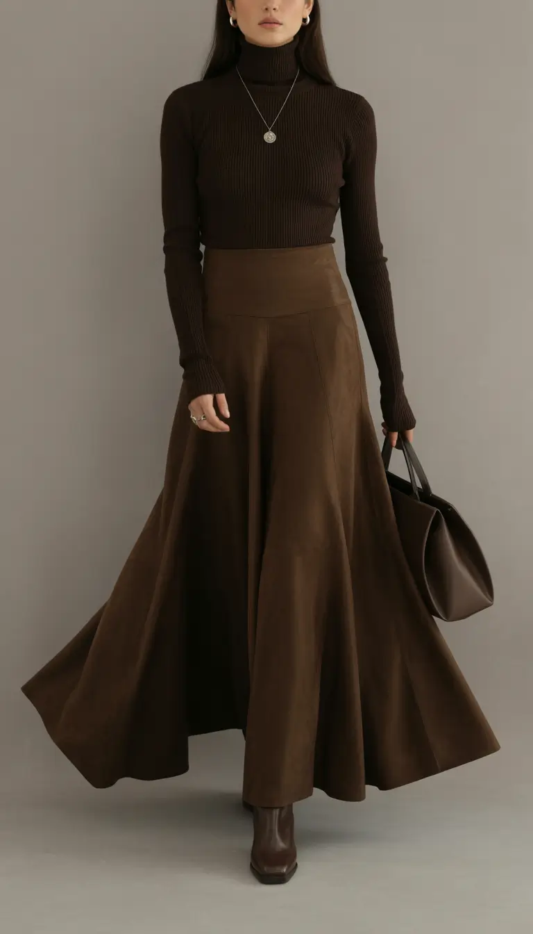 Spring Outfits for Women Over 40 Monochrome Brown