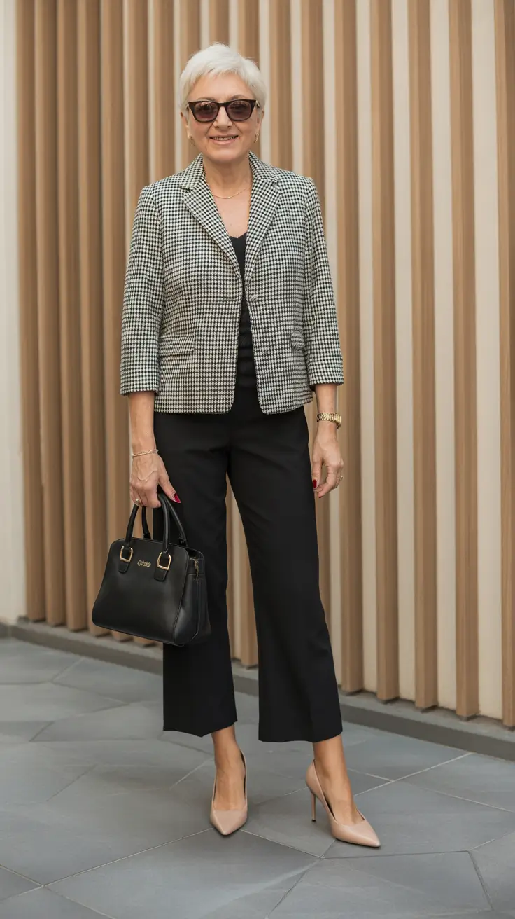 Spring Outfits for Women Over 50 Black Tailored Style