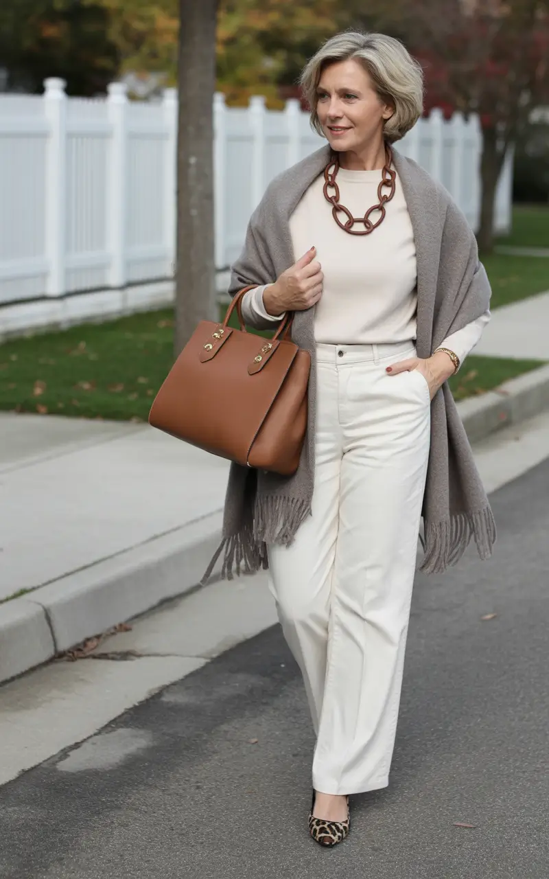 Spring Outfits for Women Over 50 Classic Neutral Casual
