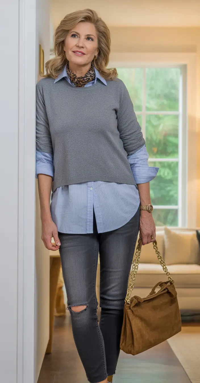 Spring Outfits for Women Over 60 Layered Neutrals With Subtle Edge