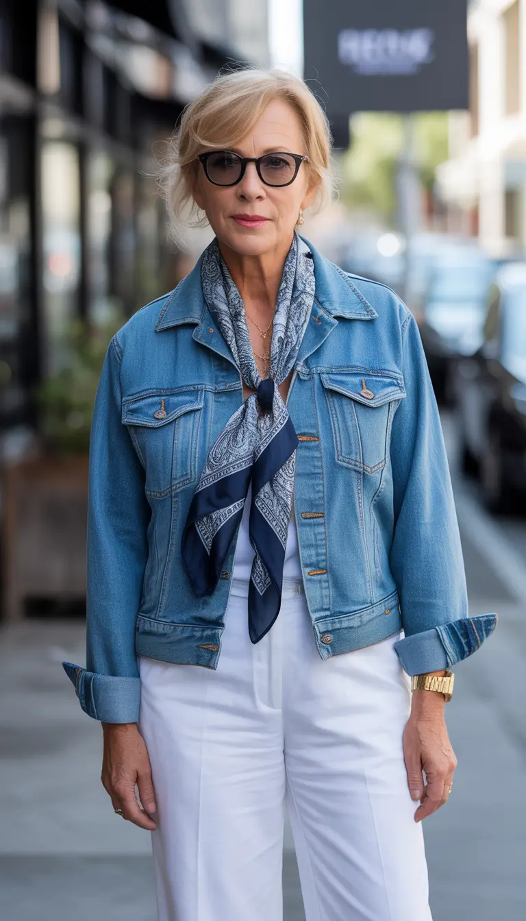 Spring Outfits for Women Over 60 Classic Denim Perfectly Refined