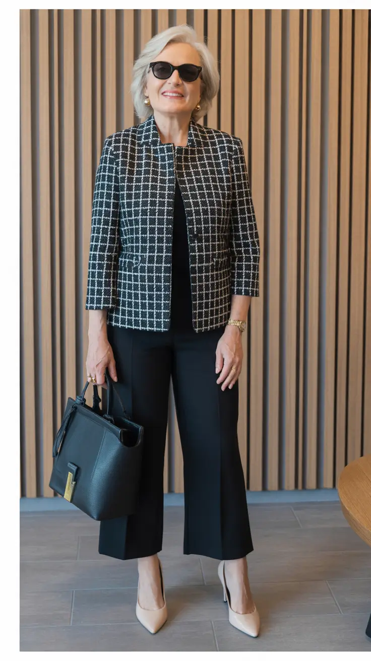 Spring Outfits for Women Over 60 Polished Black for Modern City Moments