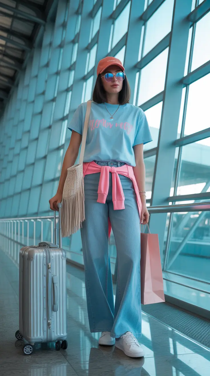 Spring travel outfits Playful Pastels for Lighthearted Spring Transfers