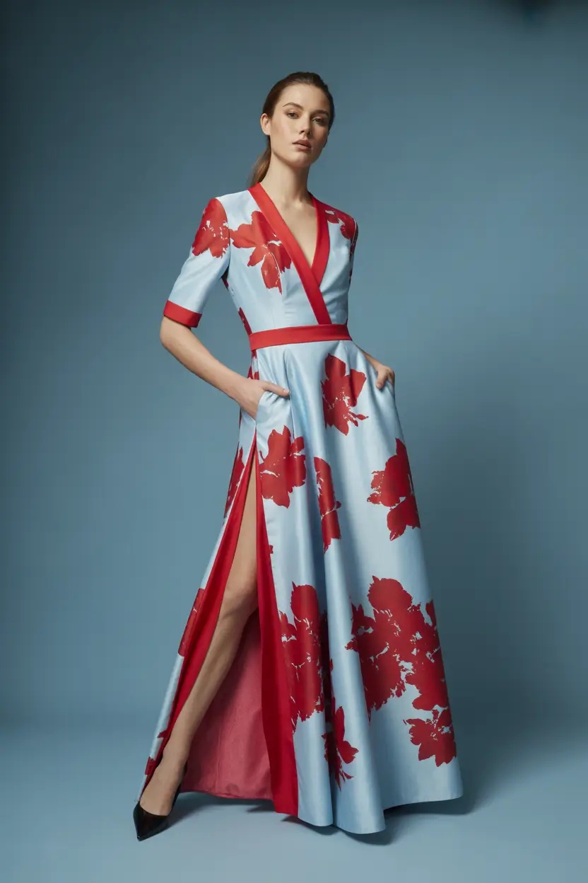 spring wedding outfit Bold Florals With Graphic Confidence
