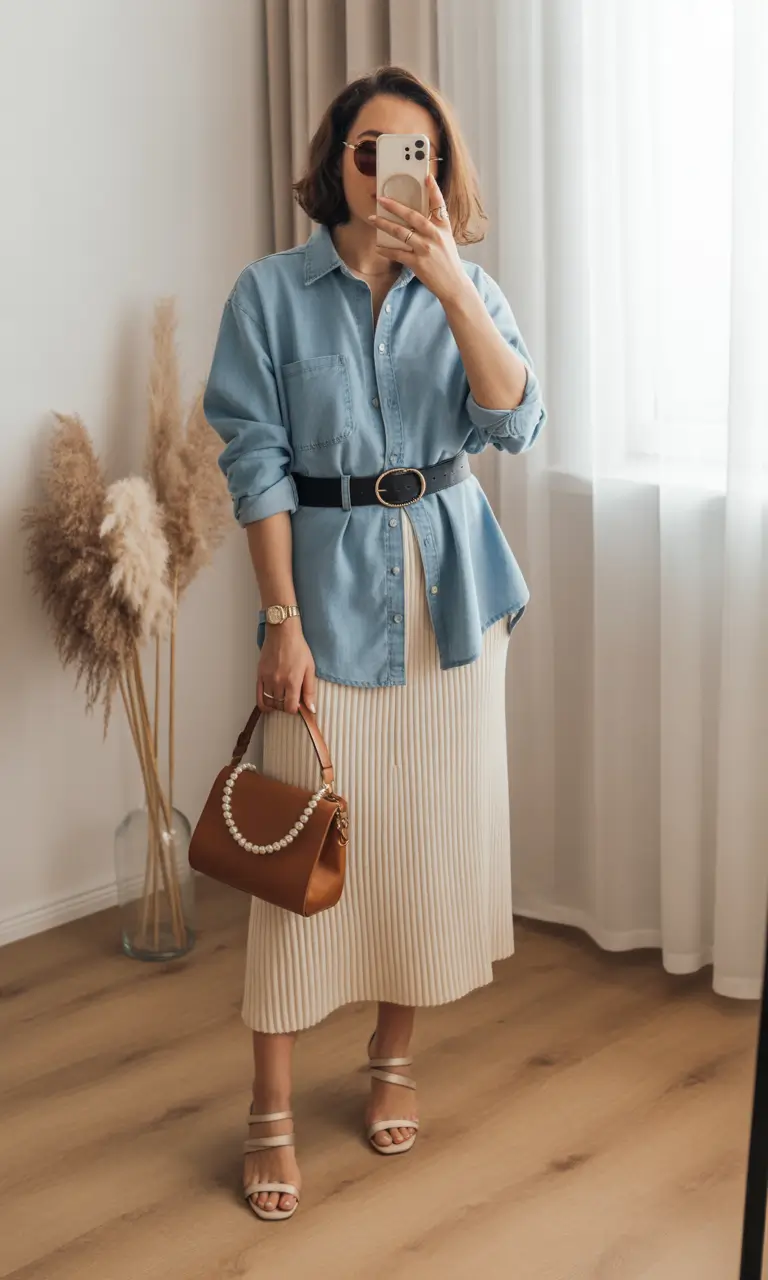 Spring Workwear Soft Denim Layers for Everyday Spring Elegance