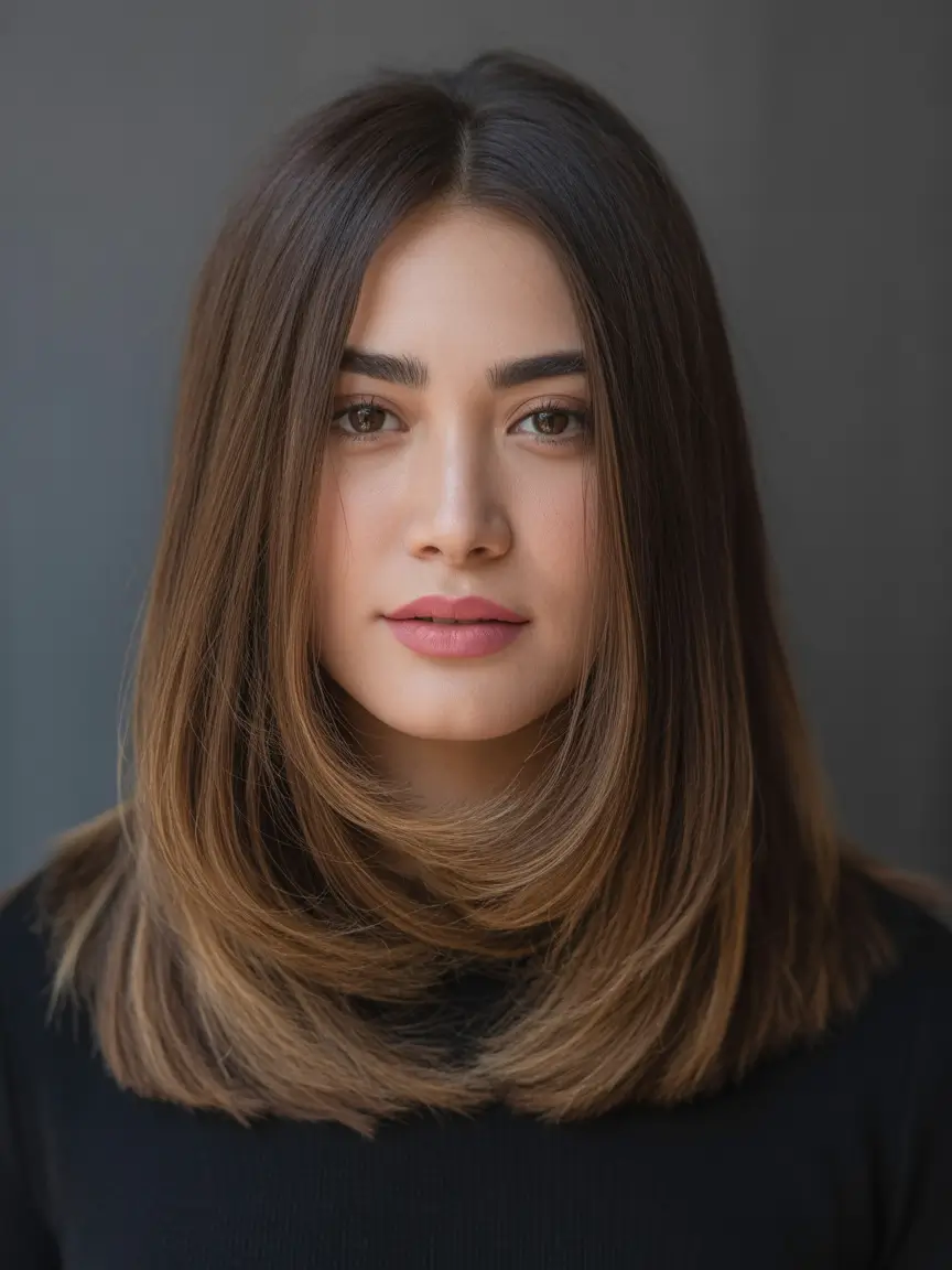 February Haircut Ideas Classic Medium Length With Soft Contour Layers