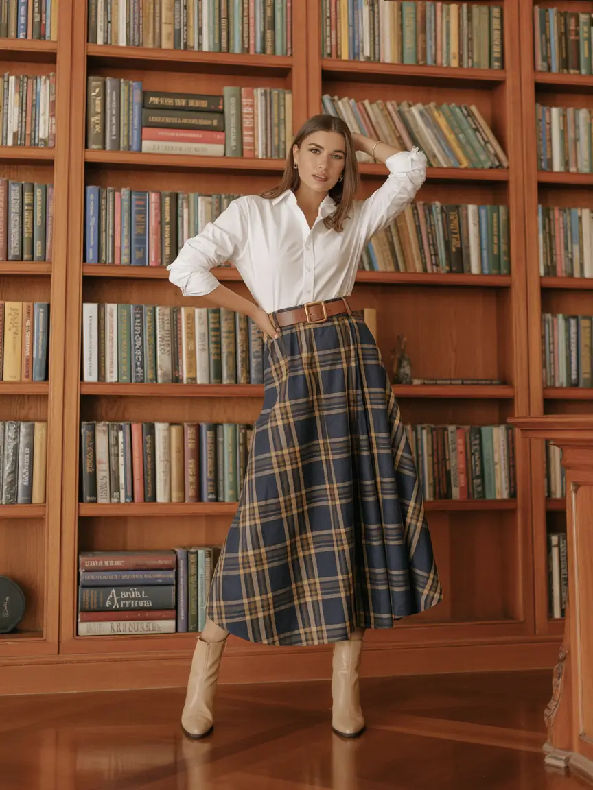 spring skirt outfits Library Chic and Timeless Structure