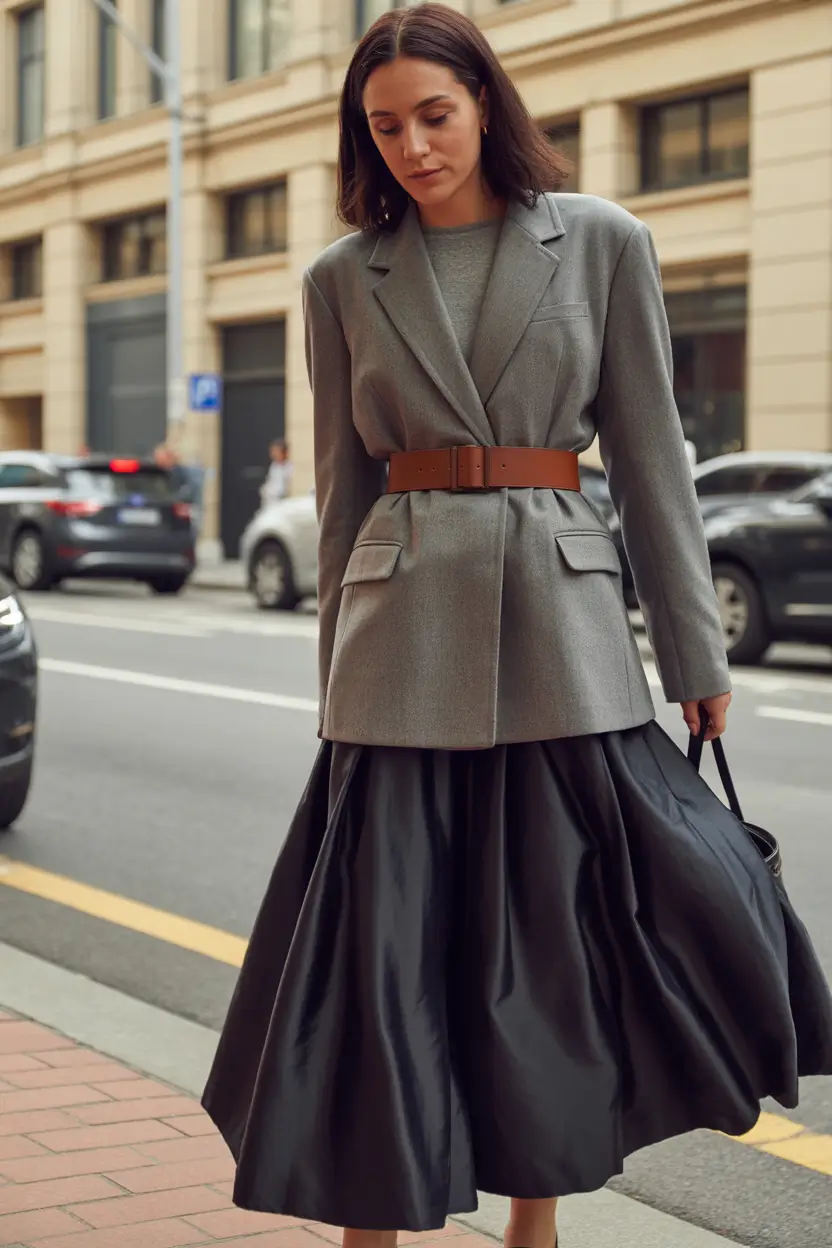 spring skirt outfits Tailored Layers for Grown-Up Spring