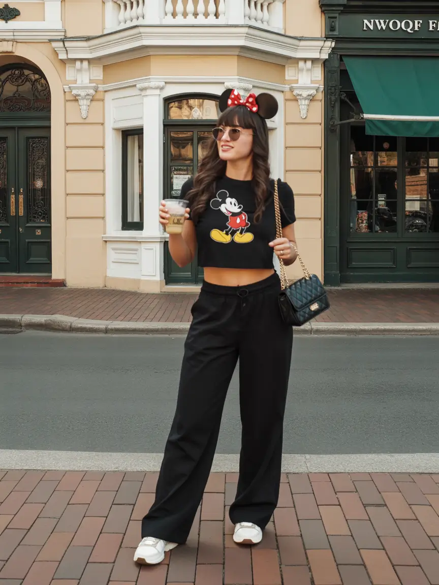 spring disneyland outfits Cropped Graphics and Relaxed Confidence