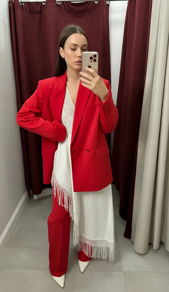 spring birthday outfit Red Suit Energy for the Main Character Moment