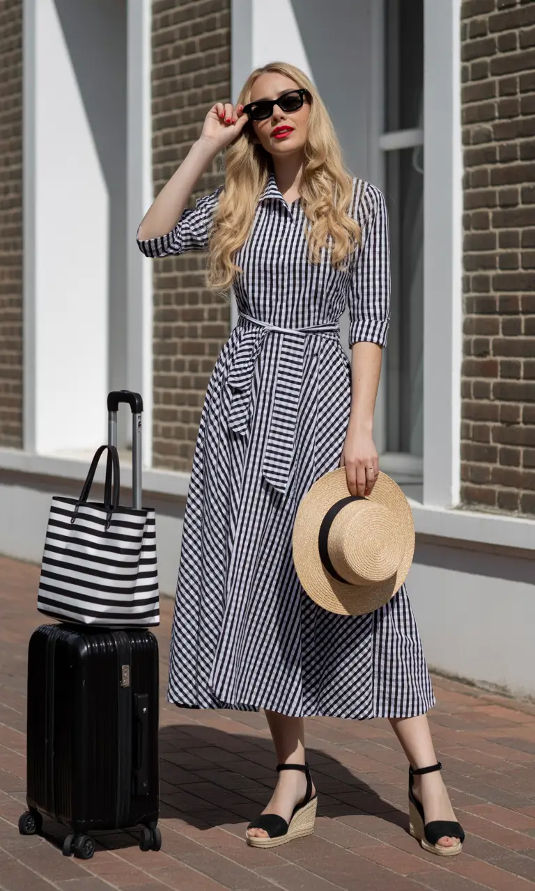 spring dress outfits Travel-Ready Stripes With Effortless Confidence
