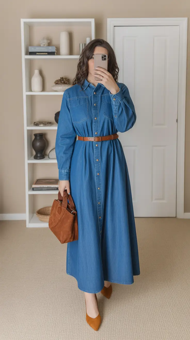 spring dress outfits Denim Maxi for Everyday Confidence