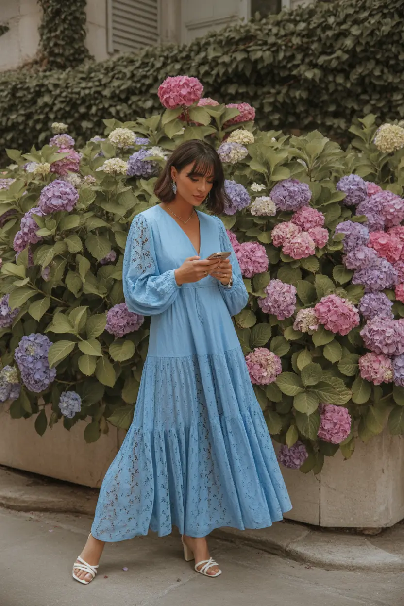 spring dress outfits Powder Blue Romance With a Modern Silhouette