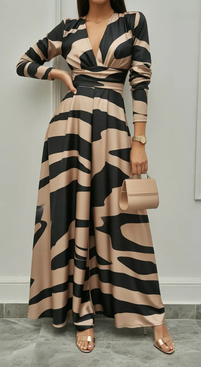 spring dress outfits Graphic Neutrals With Bold Confidence