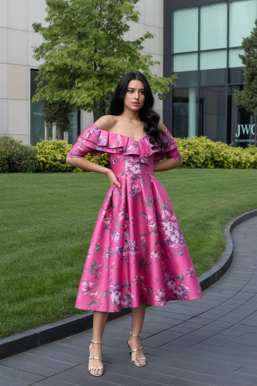 spring dress outfits Bold Florals With a Modern Edge