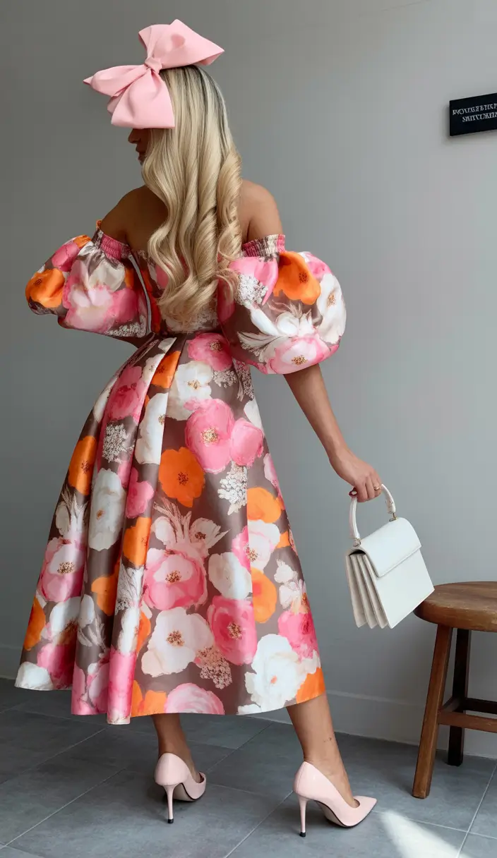 spring dress outfits Statement Sleeves and Playful Drama